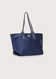 Bally satin shopping bag BLUE DARK BLUE Woman image number 1