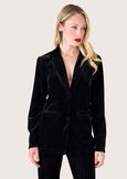 Gwendolin velvet and lurex blazer NERO BLACK Woman image number 1