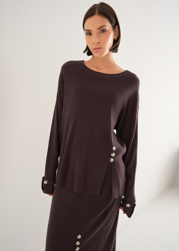 Mara ribbed sweater Mara ribbed sweater MARRONE CAFFE Woman null