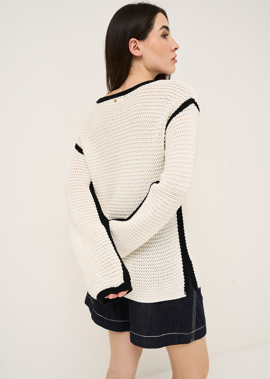 Marcella knit with tassels BEIGE LATTE Woman , image number 3