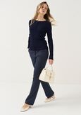 Mar crew neck knit with buttons BLU Woman image number 4