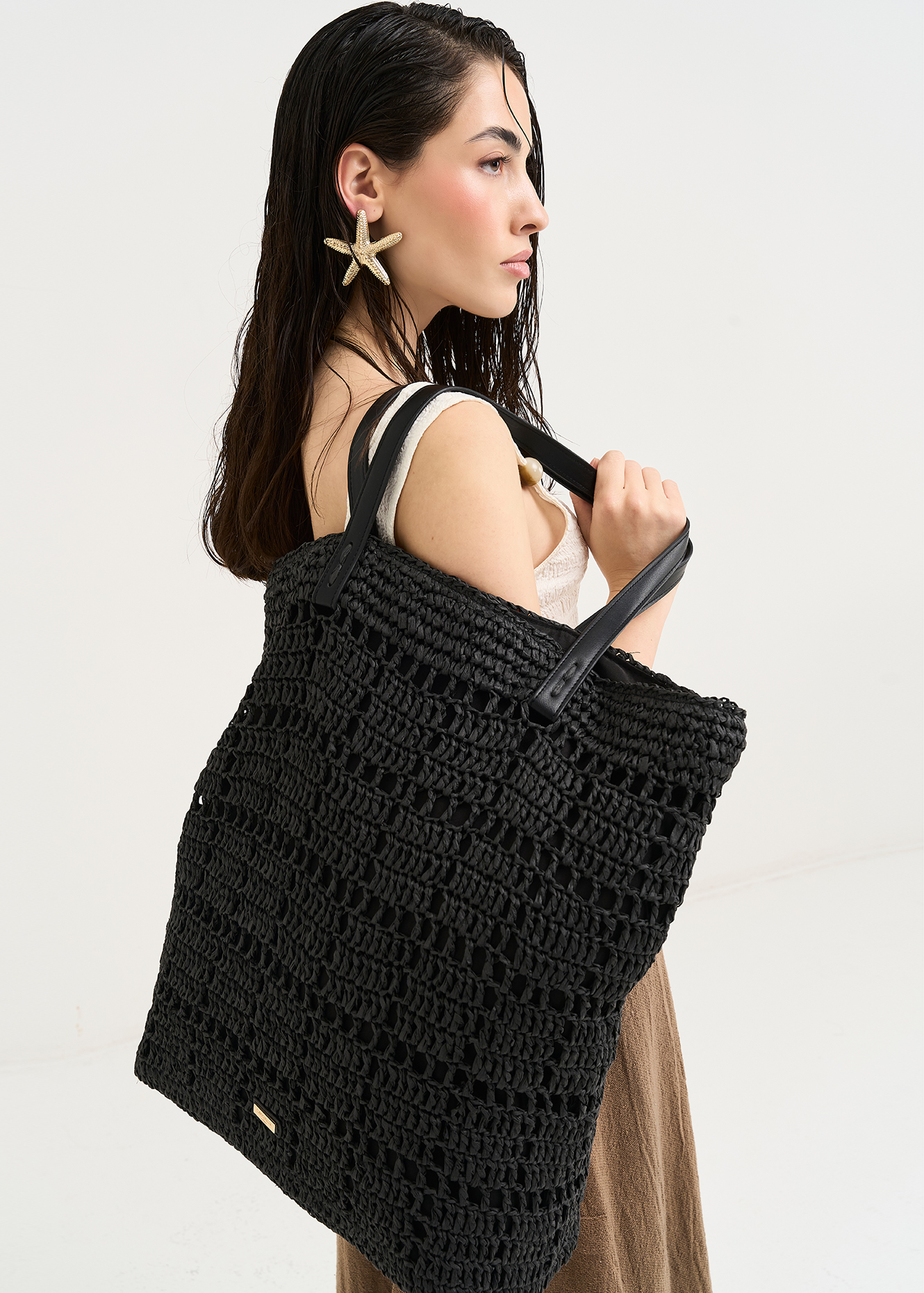 Brigitte maxi crochet shopper 113297 - Woman - Camomilla Italia®