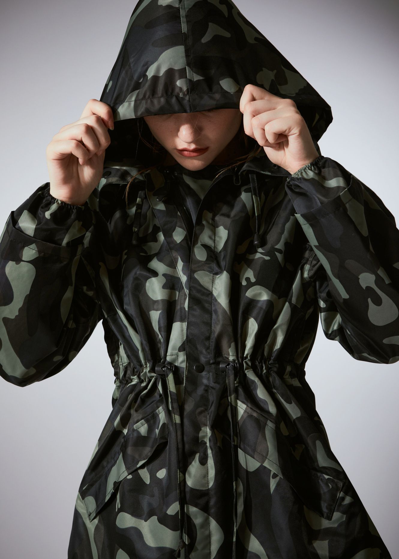 Womens camouflage rain jacket hotsell